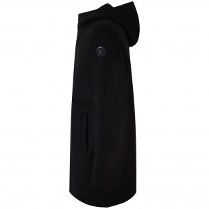 Cappotto nero con cappuccio...