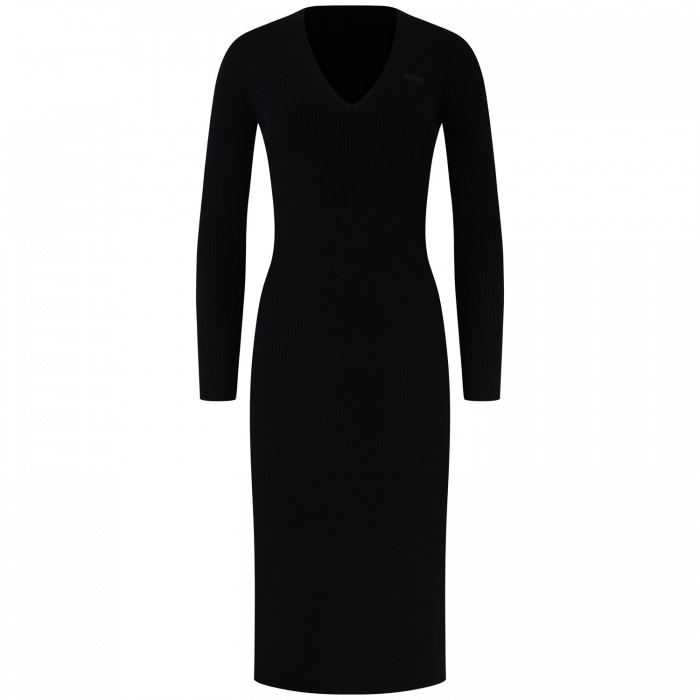 Abito nero a costine per donna
