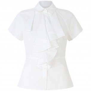 Camicia bianca con rouches...