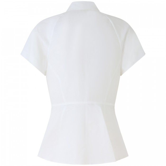 Camicia bianca con rouches per donna