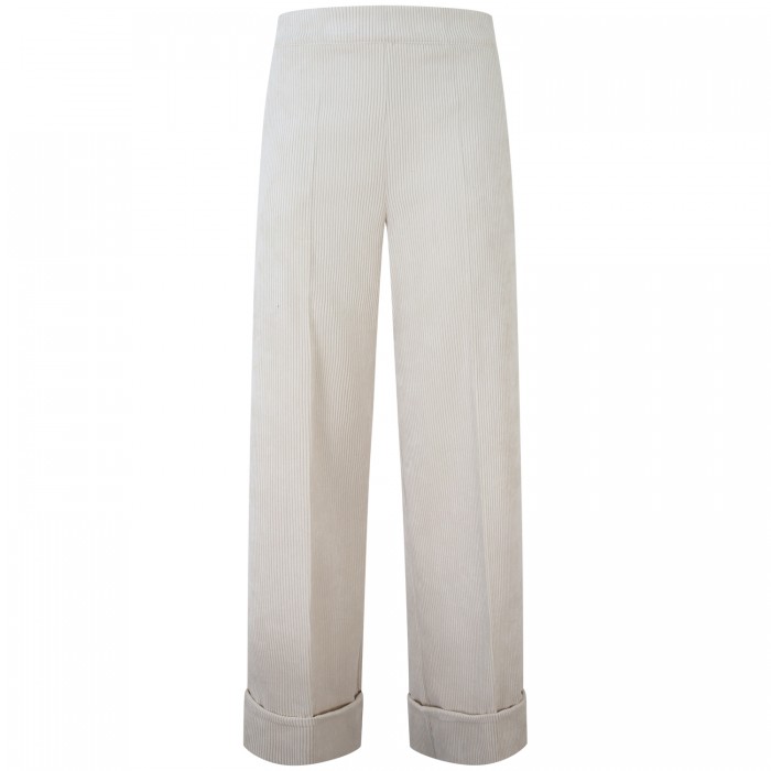 Pantalone panna a costine per donna Pantalone panna a costine per donna