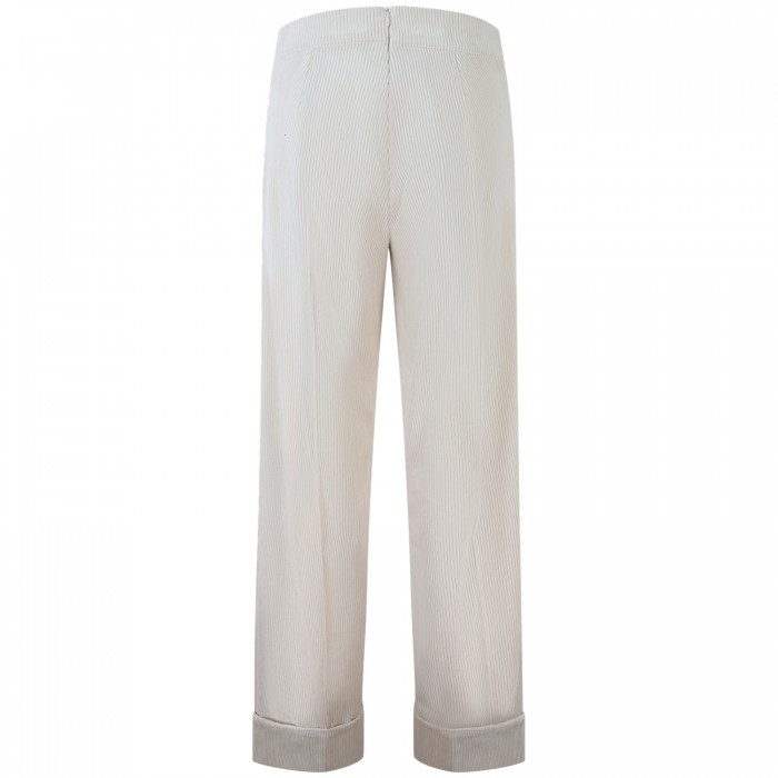 Pantalone panna a costine per donna Pantalone panna a costine per donna