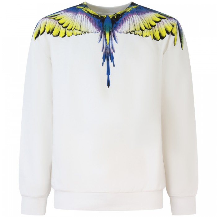 Felpa bianca con logo per uomo Felpa bianca con logo per uomo