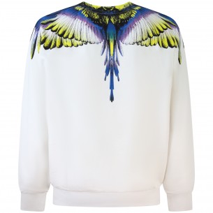 Felpa bianca con logo per uomo 2