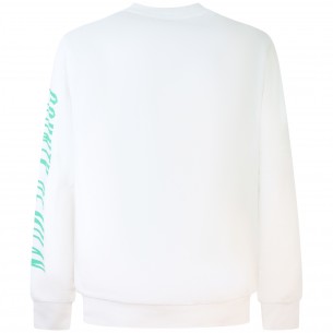 Felpa bianca con logo per uomo 2