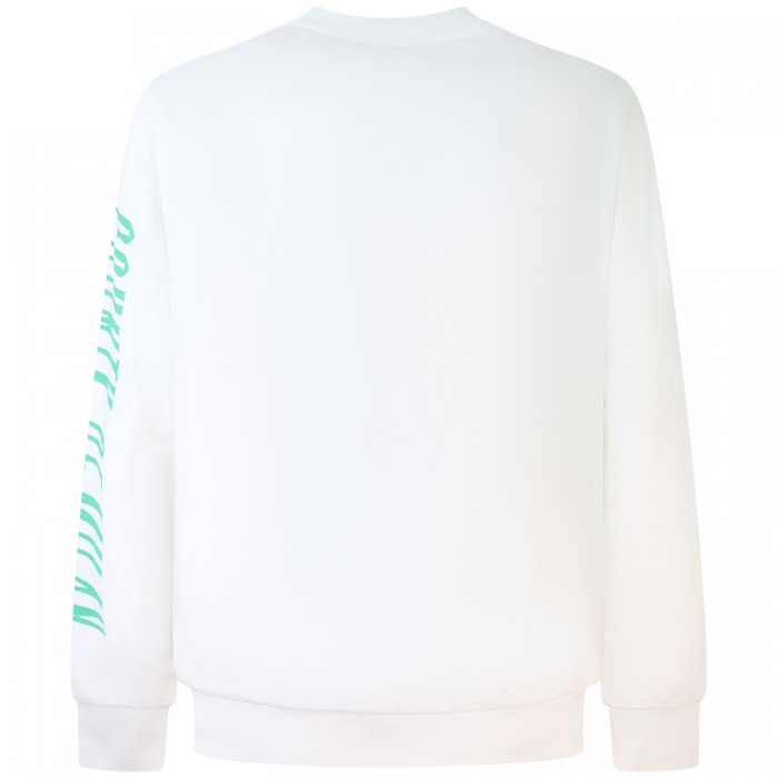 Felpa bianca con logo per uomo Felpa bianca con logo per uomo