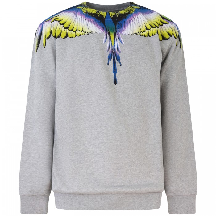 Felpa grigia con logo per uomo Felpa grigia con logo per uomo