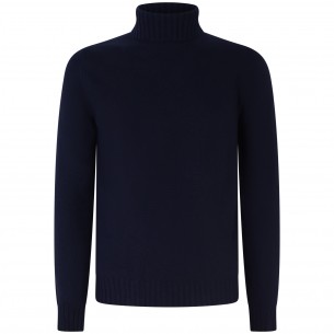 Dolcevita blu con mini logo...