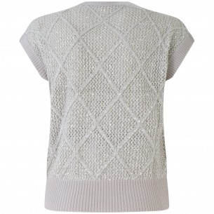 Gilet beige con paillettes... 2