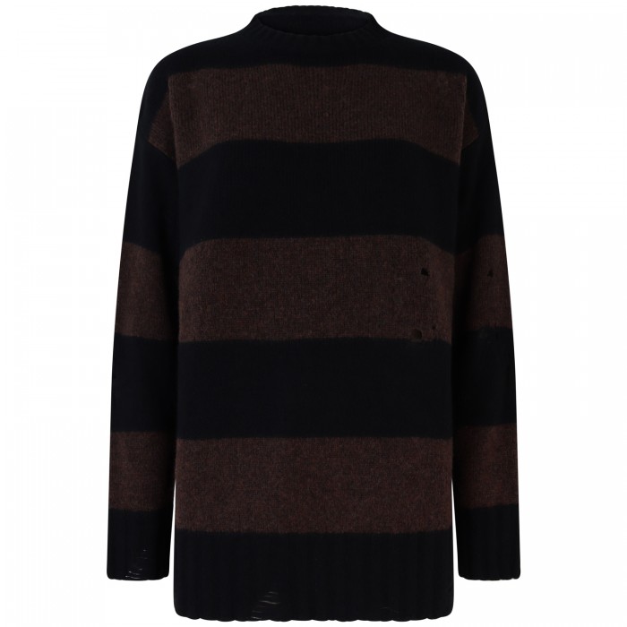 Maglione marrone,rigato per donna...