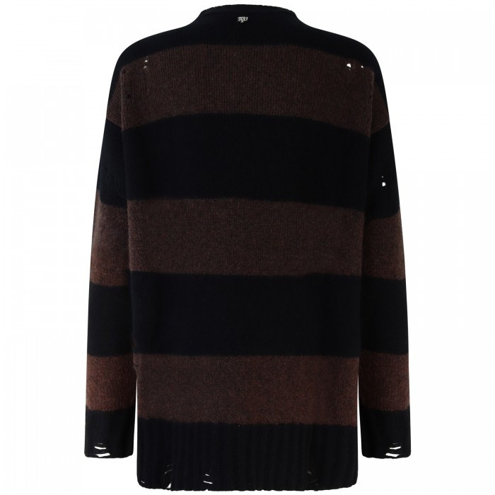 Maglione marrone,rigato per donna...