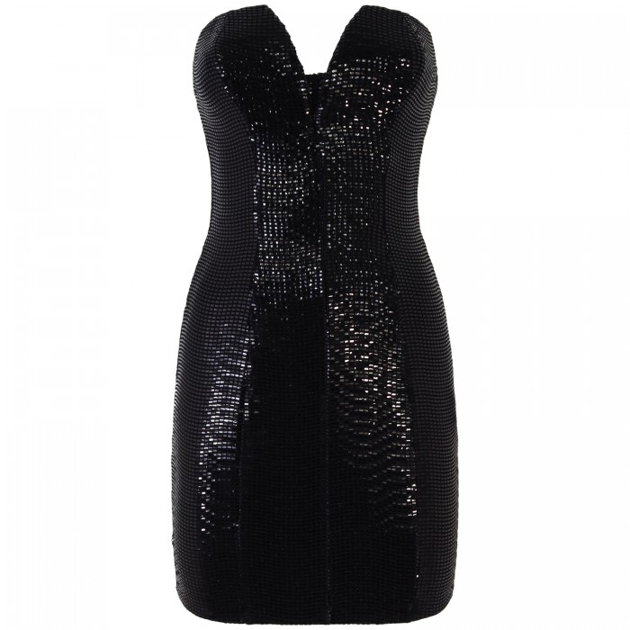 Abito nero paiettato 'BUSTIER DRESS...