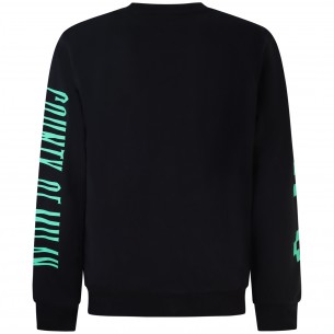 Felpa nera con logo per uomo 2