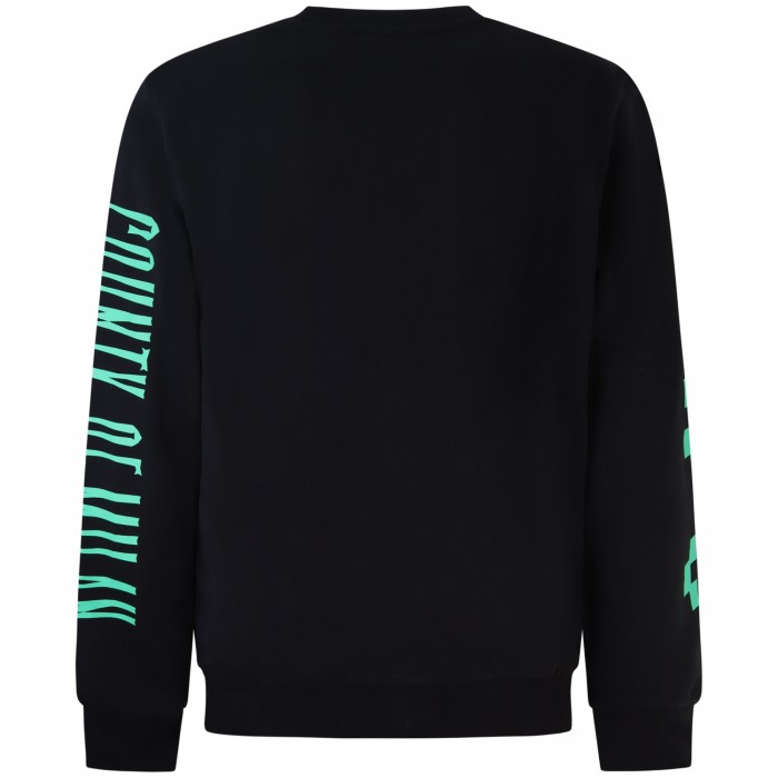 Felpa nera con logo per uomo