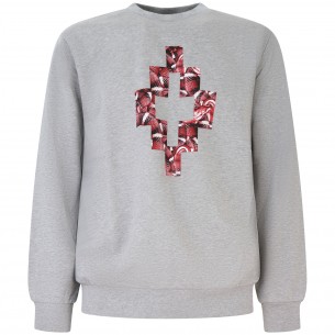 Felpa grigia con logo per uomo
