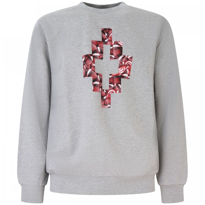 Felpa grigia con logo per uomo Felpa grigia con logo per uomo