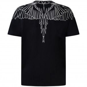T-shirt nera con logo per uomo