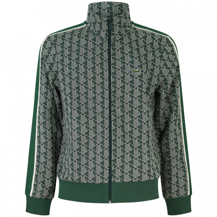 Felpa verde con zip  per uomo Felpa verde con zip  per uomo