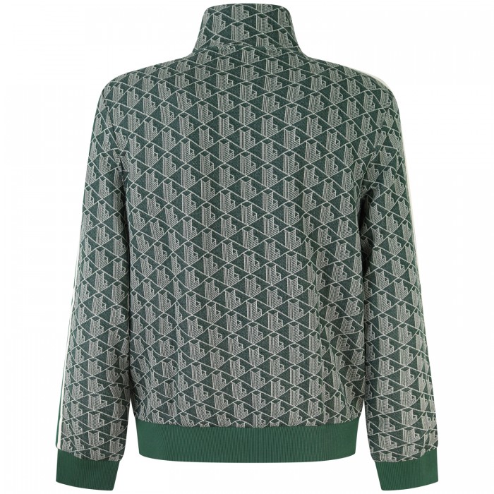 Felpa verde con zip  per uomo Felpa verde con zip  per uomo