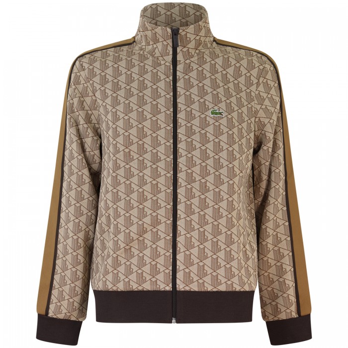 Felpa marrone con zip per uomo Felpa marrone con zip per uomo