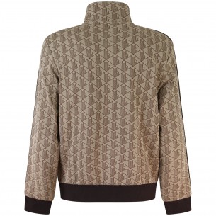 Felpa marrone con zip per uomo 2