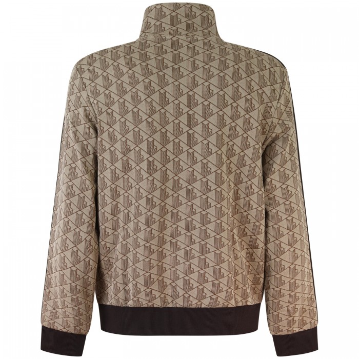 Felpa marrone con zip per uomo Felpa marrone con zip per uomo