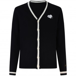 Cardigan con logo snoopy...