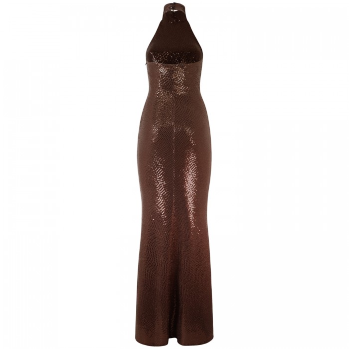 Abito paiettato marrone 'SIREN DRESS... Abito paiettato marrone 'SIREN DRESS...