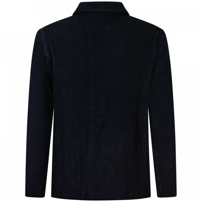 Giacca blu in maglia per uomo Giacca blu in maglia per uomo