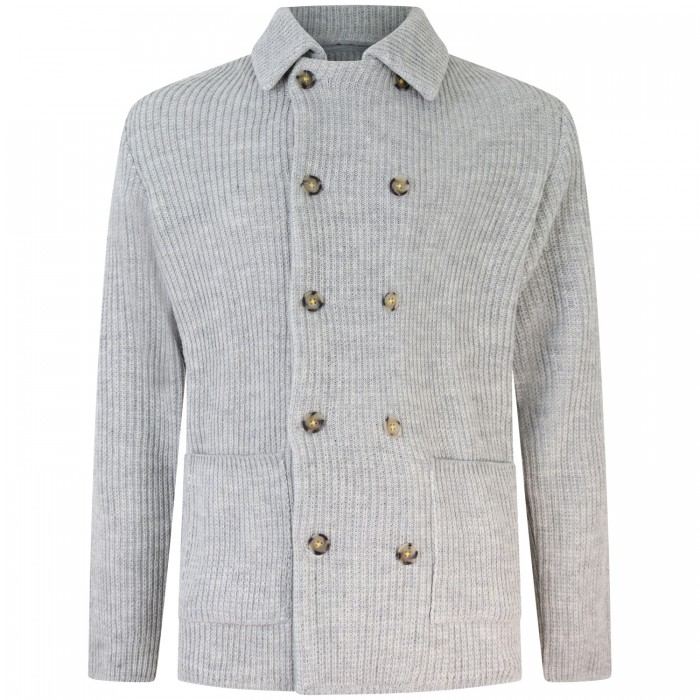 Giacca grigia in maglia per uomo Giacca grigia in maglia per uomo