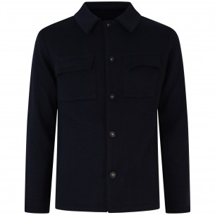 Giacca blu in maglia per uomo