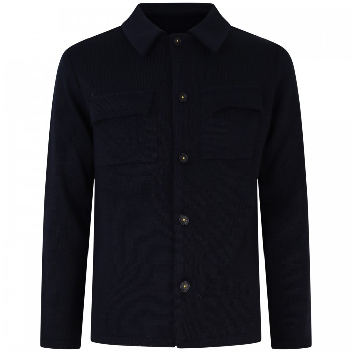 Giacca blu in maglia per uomo Giacca blu in maglia per uomo