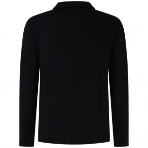 Giacca nera in maglia per uomo 2