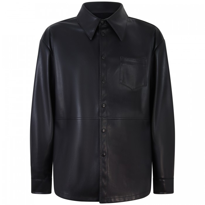 Giacca nera in ecopelle per uomo Giacca nera in ecopelle per uomo