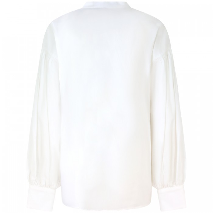 Camicia  bianca  in cotone con rouges... Camicia  bianca  in cotone con rouges...