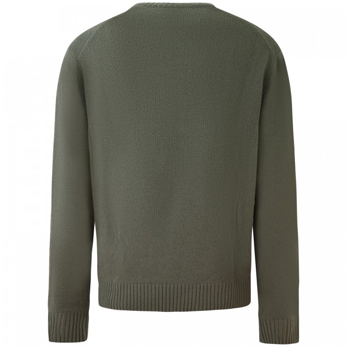 Maglione verde con mini logo per uomo