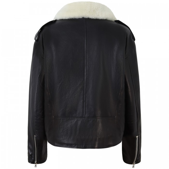 Chiodo in pelle per donna