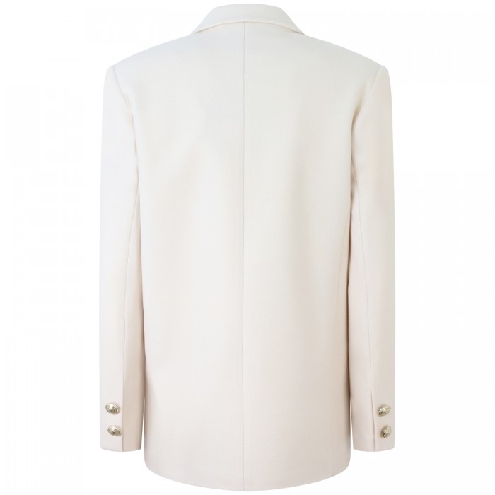 Cappotto corto panna per donna