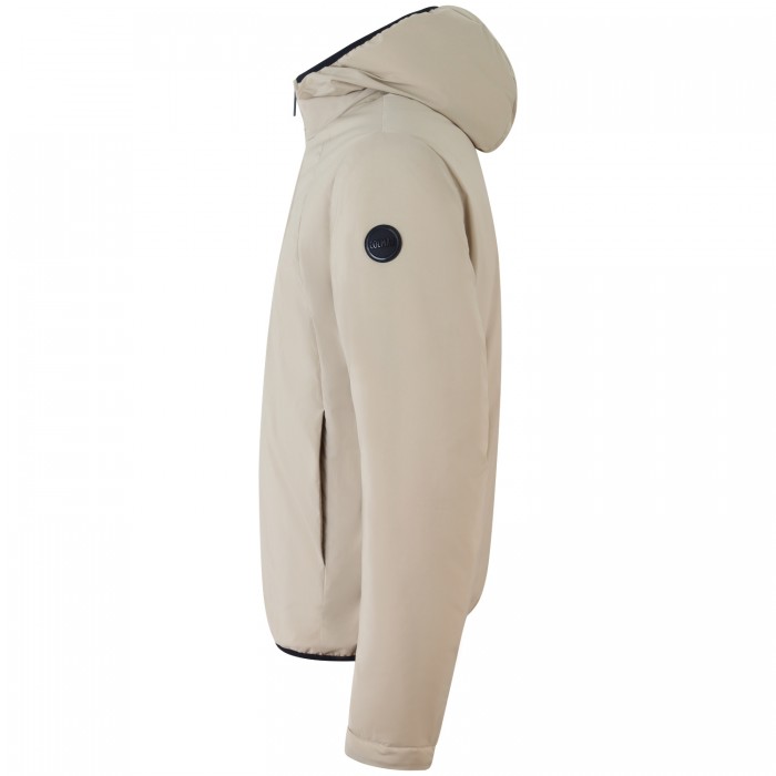 Giubbotto beige con mini logo per uomo