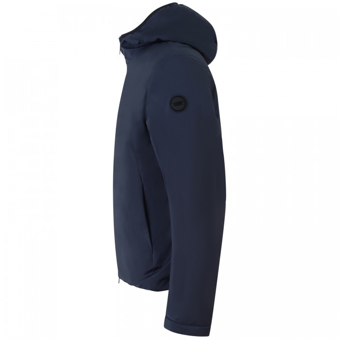 Giubbotto blu con mini logo per uomo