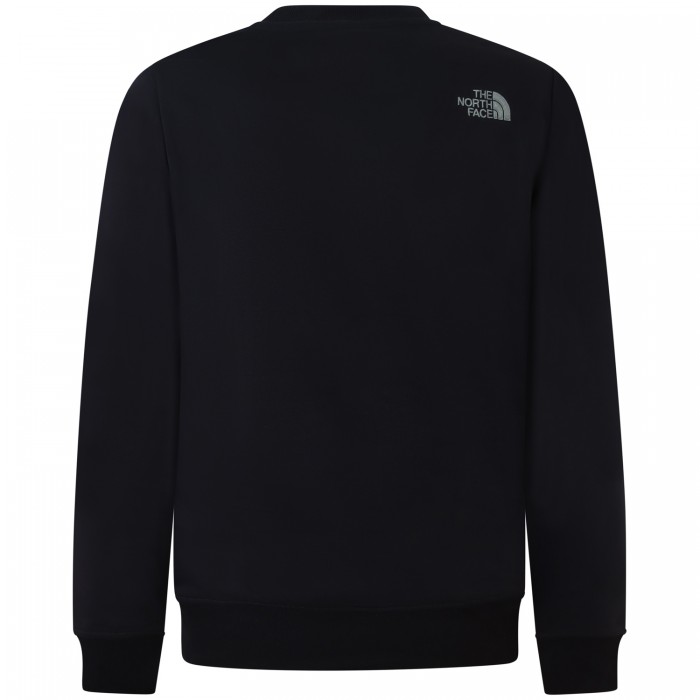 Felpa nera con maxi logo per uomo