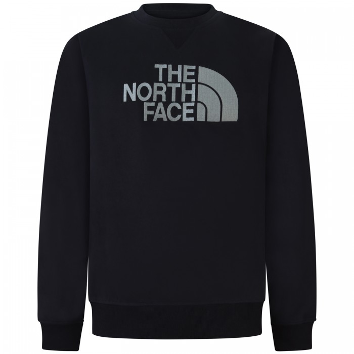 Felpa nera con maxi logo per uomo