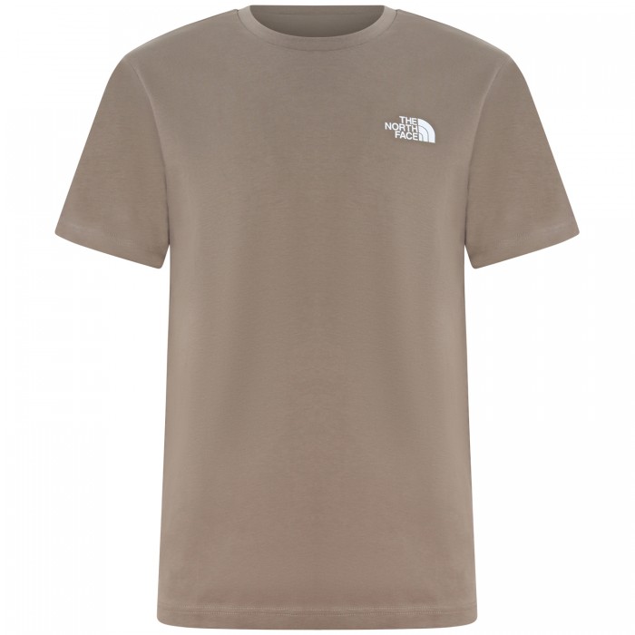 T-shirt marrone con mini logo per uomo