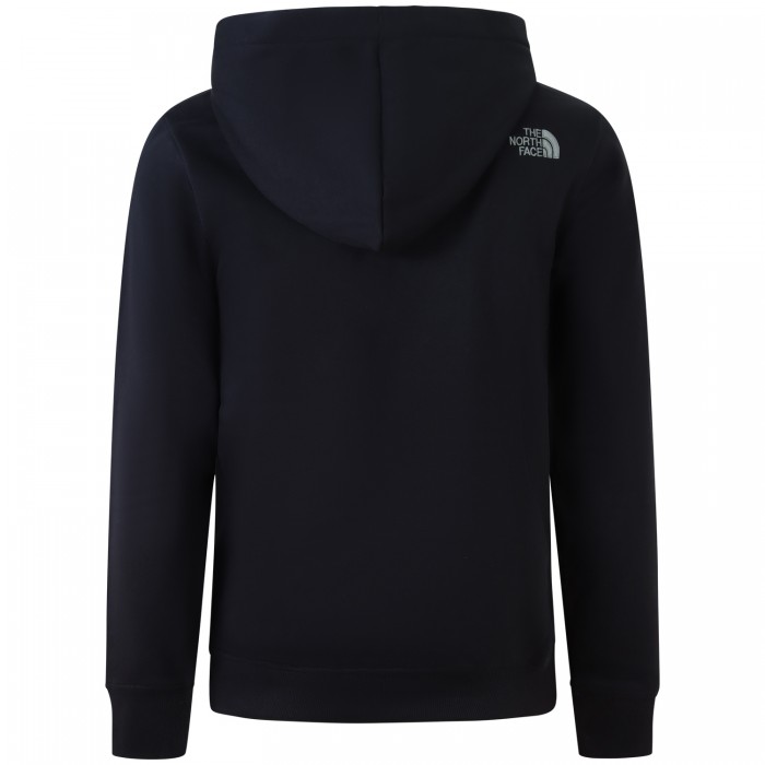 Felpa nera con cappuccio per uomo