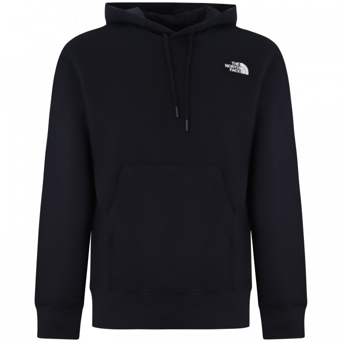 Felpa nera con cappuccio per uomo