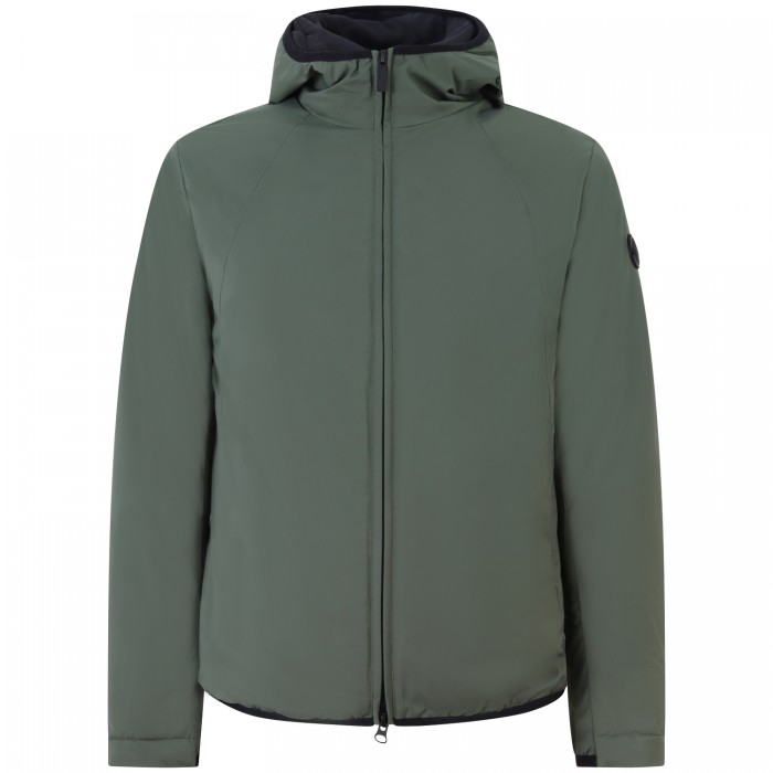 Giubbotto verde con mini logo per uomo