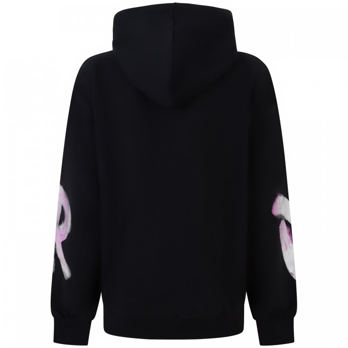 Felpa con stampa  fuxia per donna