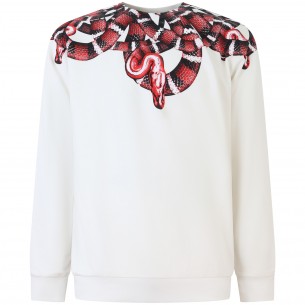 Felpa bianca con logo per uomo