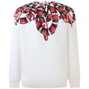 Felpa bianca con logo per uomo 2