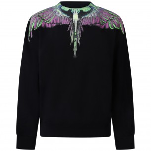 Felpa nera con stampa  per...